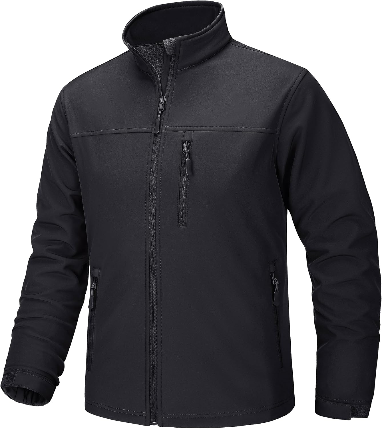 Detalle de TACVASEN TCTJ-731-688 Men's Lightweight Softshell Jacket, Fleece-Lined Waterproof Windbreaker