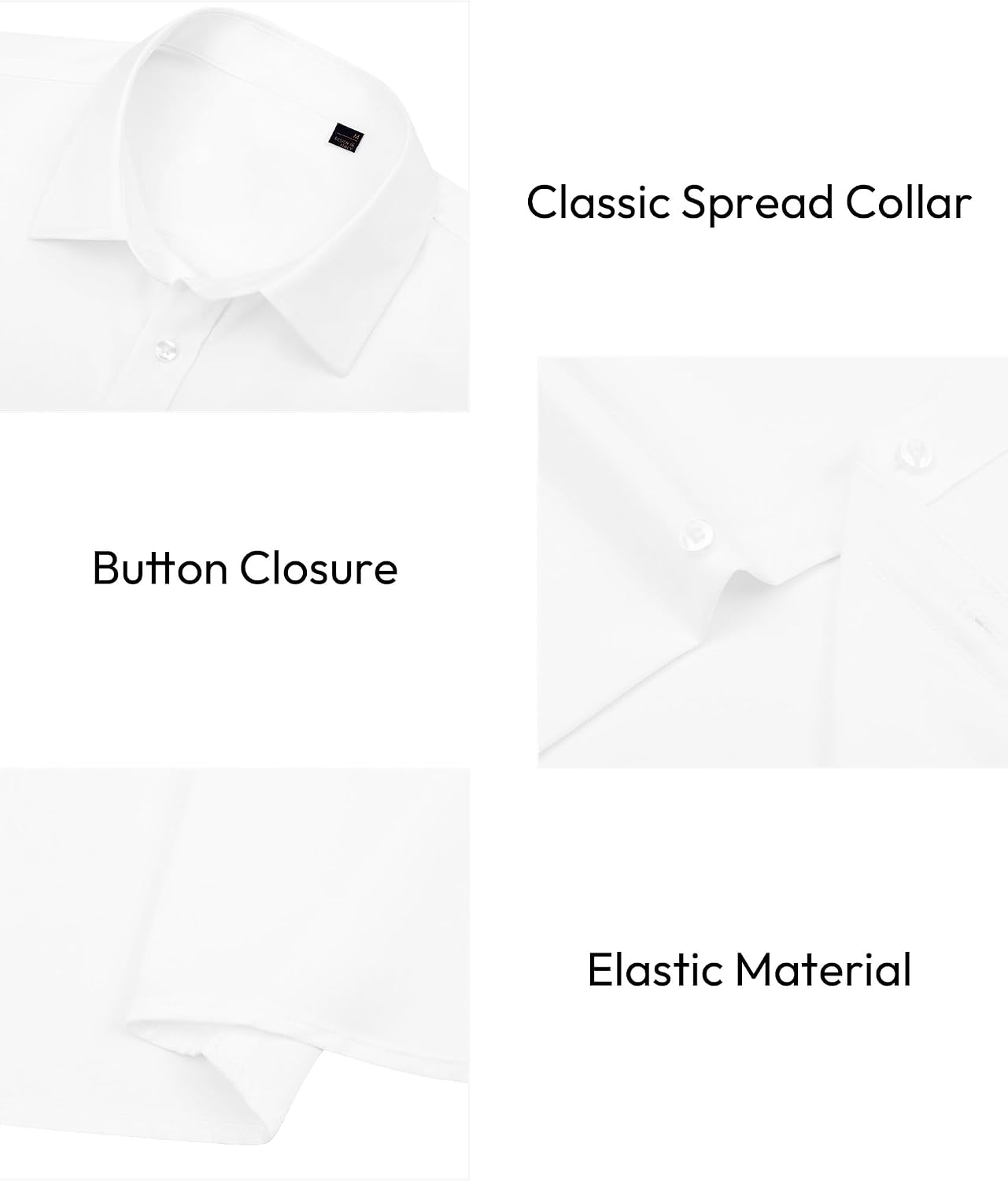Thumbnail 4 de J.VER men’s short sleeve stretch dress shirts (4-way stretch) for business casual