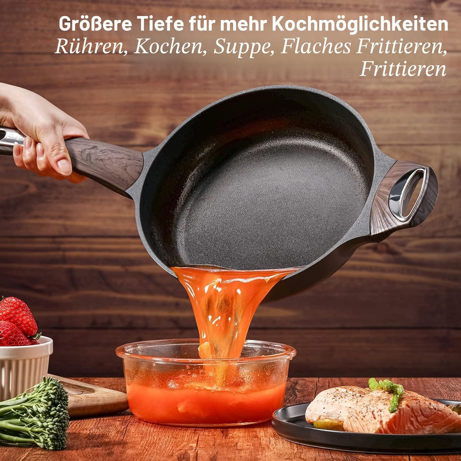 Thumbnail 6 de SENSARTE 30 cm Bratpfanne mit Deckel (4,7 l) – ILAG Antihaft-Sautepfanne, Induktion geeignet