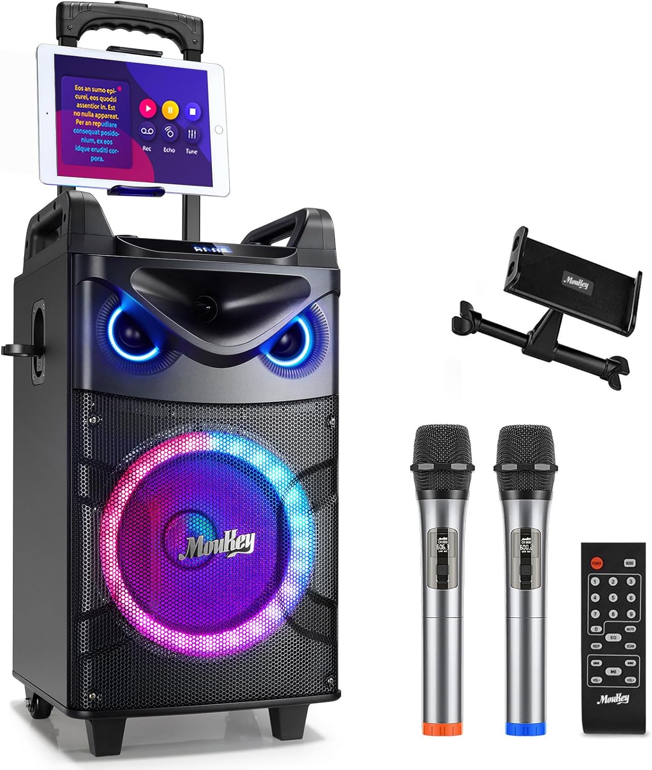 Detalle de Moukey Karaoke Machine with 10-inch Woofer