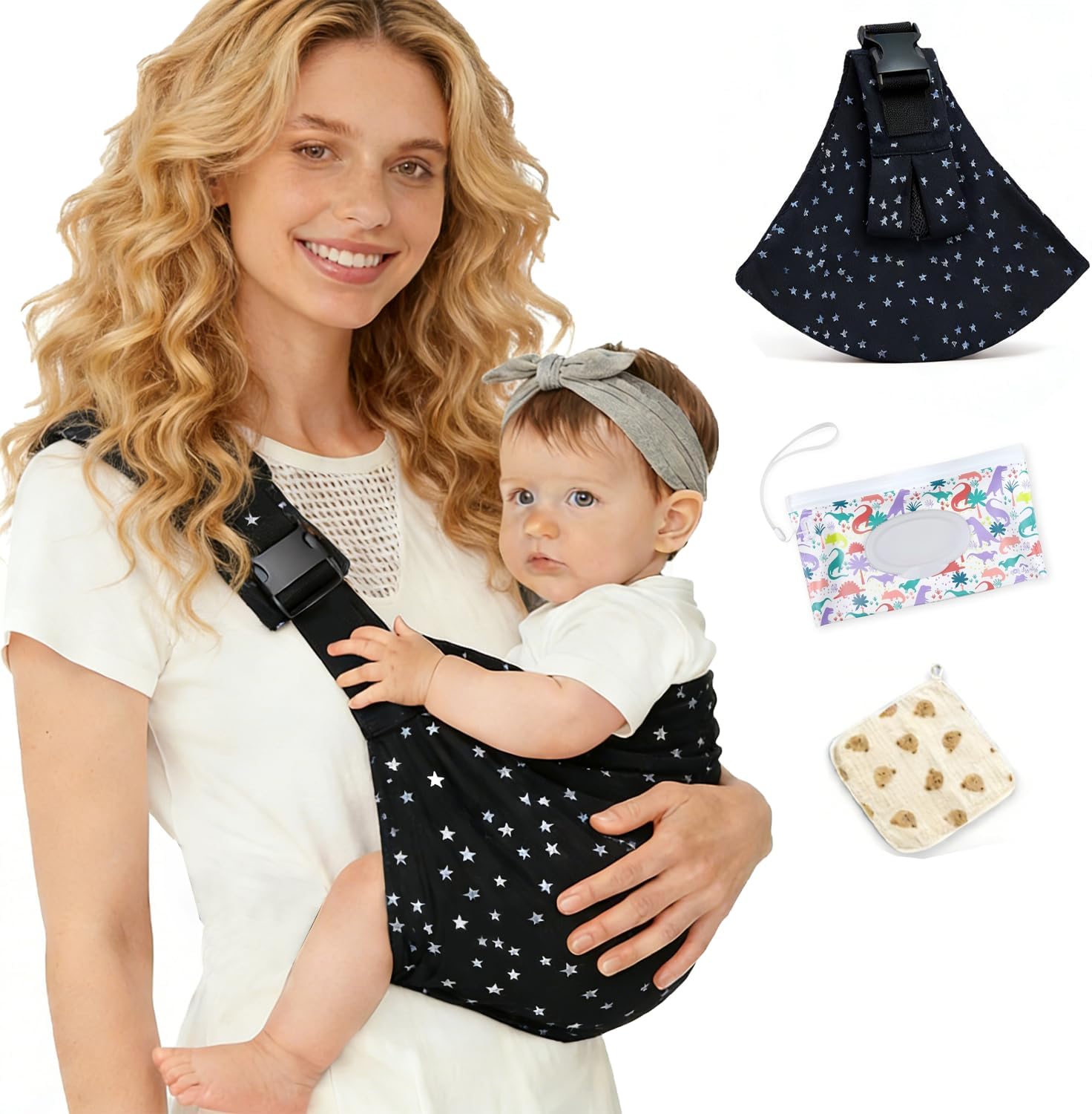 Detalle de Baby Sling Carrier | Adjustable Front & Back for 6 Months to 3 Years