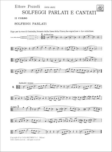 Detalle 2 de Pozzoli Solfeggi Parlati e Cantati Vol. 2 — Corso di Teoria Musicale e Solfeggio per Studenti (Edizioni Ricordi)
