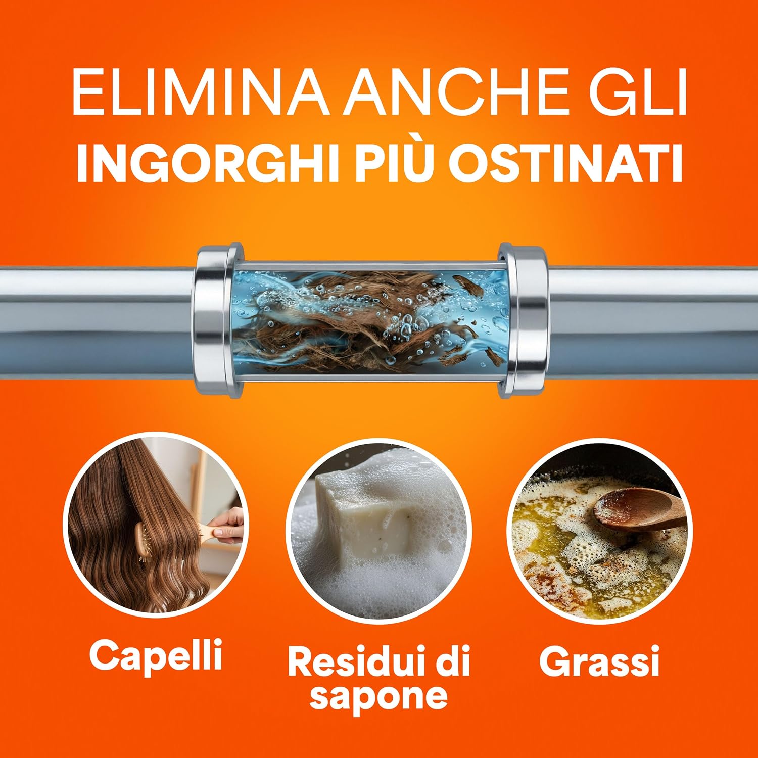 Detalle de Mr Muscle Idraulico Gel, Disgorgante Professionale Forte 3 Pezzi x 1000 ml