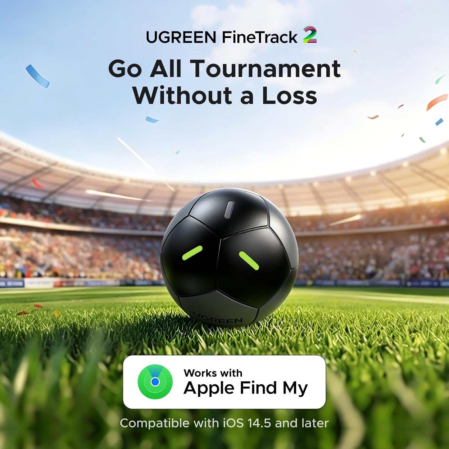 Thumbnail 1 de UGREEN FineTrack 2 voetbaltracker met 110 dB, IP68 en Apple Zoek mijn