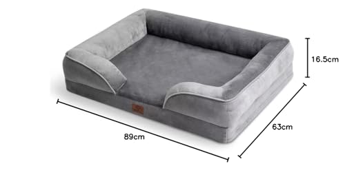 Thumbnail 8 de Bedsure Letto per Cani Grande 89x63x18 cm — Divano in schiuma uovo, sfoderabile