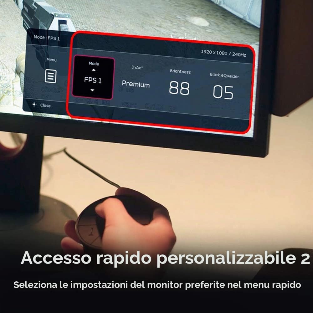 Thumbnail 3 de BenQ ZOWIE XL2540K monitor gaming eSports da 24" a 240 Hz (1080p, TN) con HDMI 2.0 e DisplayPort