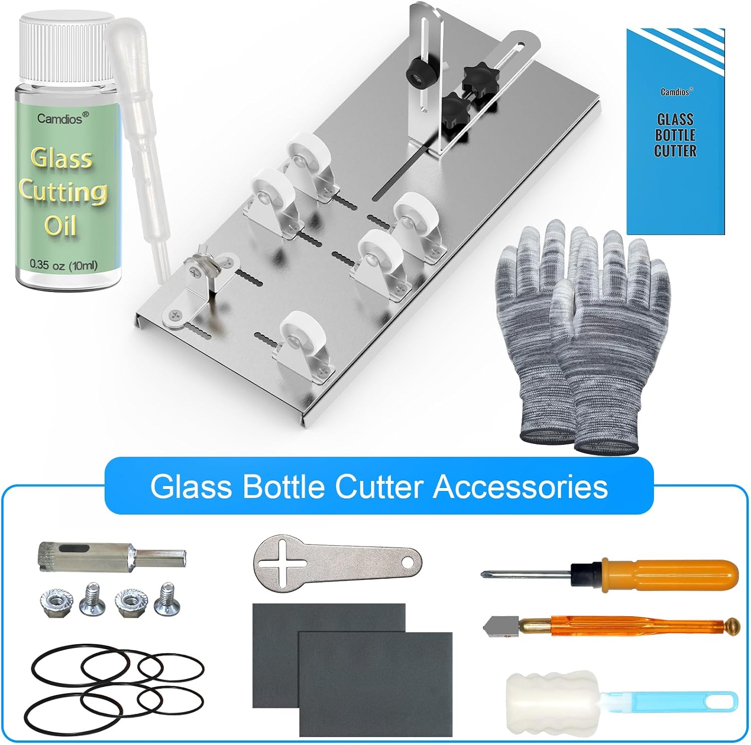 Detalle de Glass DIY Cutting Tool Kit – Glass Bottle Cutter for Upcycling and Craft