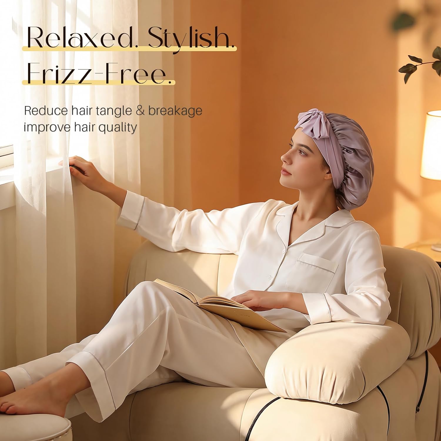 Thumbnail 2 de ZIMASILK 100% Mulberry Silk Bonnet for Sleeping Women with Double-Layer Silk Hair Wrap
