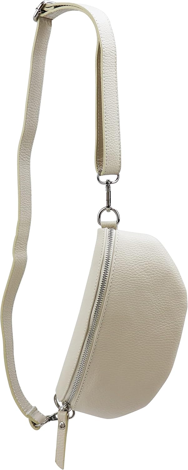 Detalle de SH Leder AVA G292 – Marsupio in vera pelle 23x12 cm, unisex