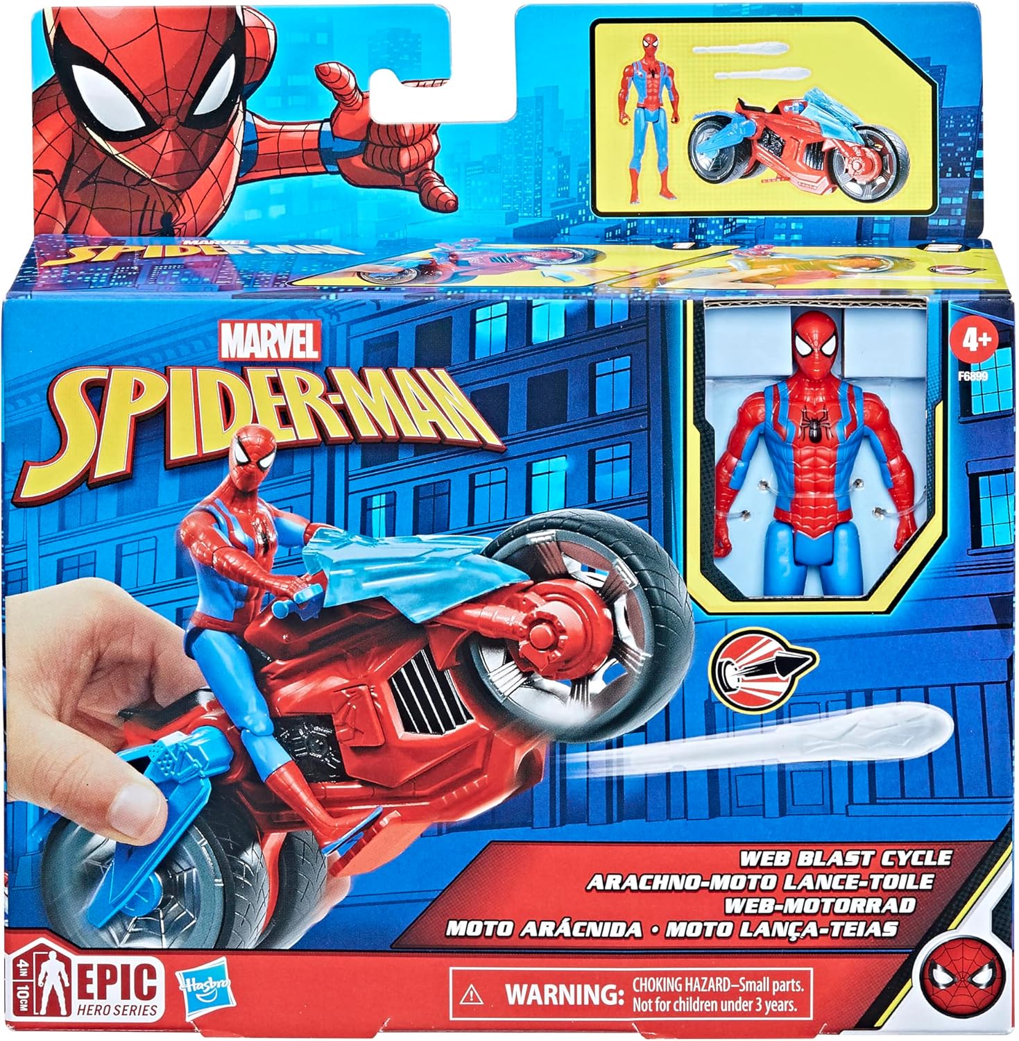 Detalle 2 de Hasbro Motocicletta Spara-Ragnatele 10 cm