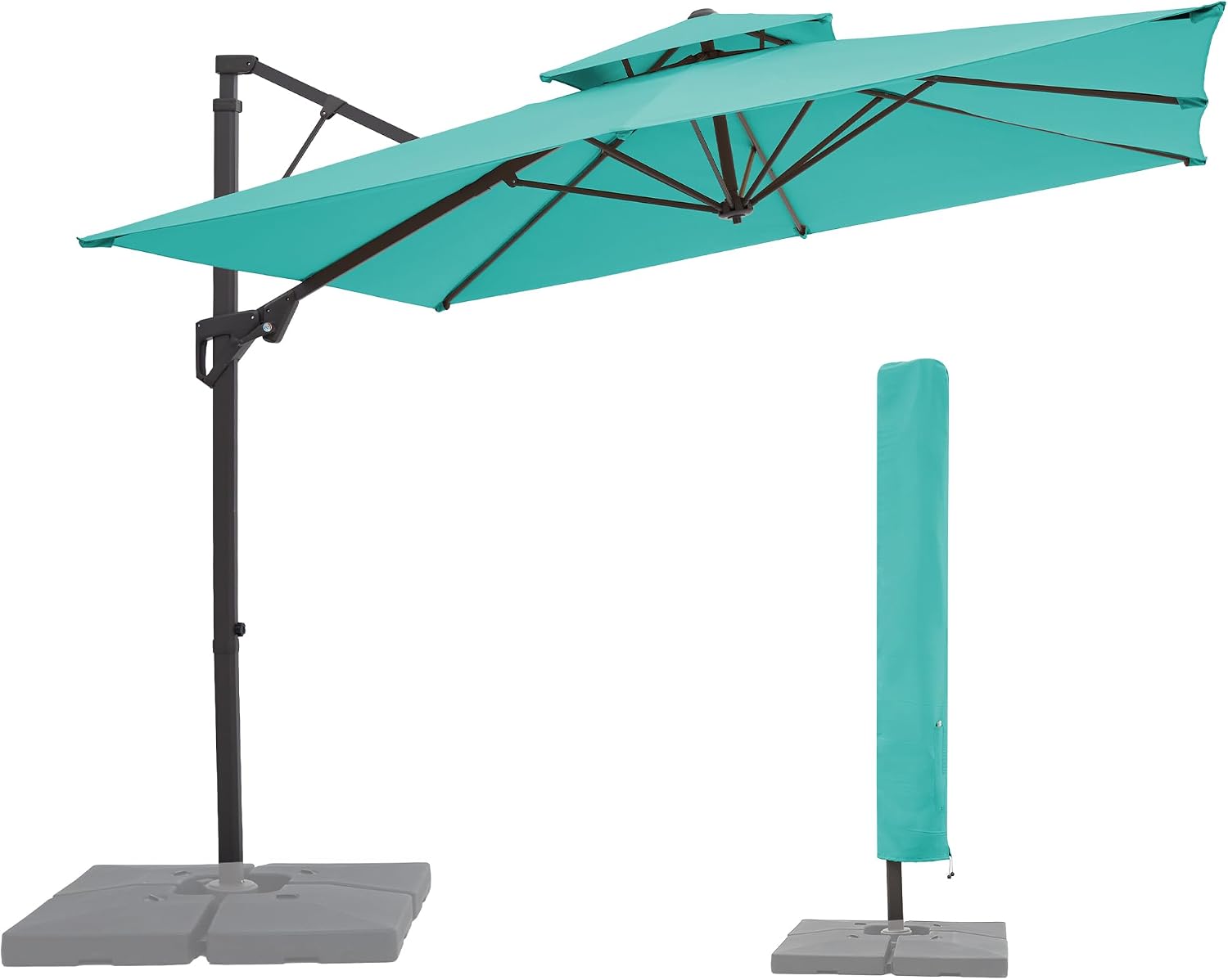Detalle de JEAREY Cantilever Patio Umbrella 9x9 ft