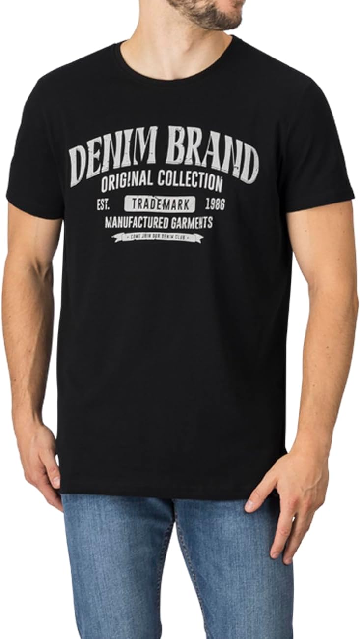 Detalle 2 de DENIMFY 4er-Pack Herren-T-Shirts Regular Fit aus Baumwolle (Rundhals, Kurzarm) – DFNuri