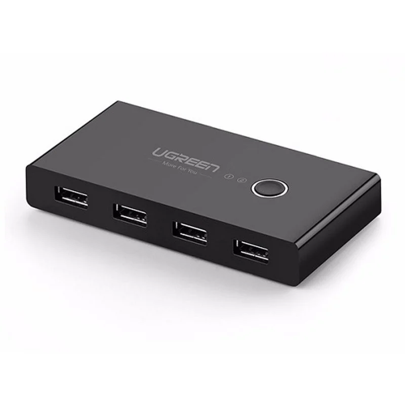 Thumbnail 3 de Switch KVM Ugreen 30767, 4 Puertos USB 2.0, Cambio Manual (Negro) para Multisistema