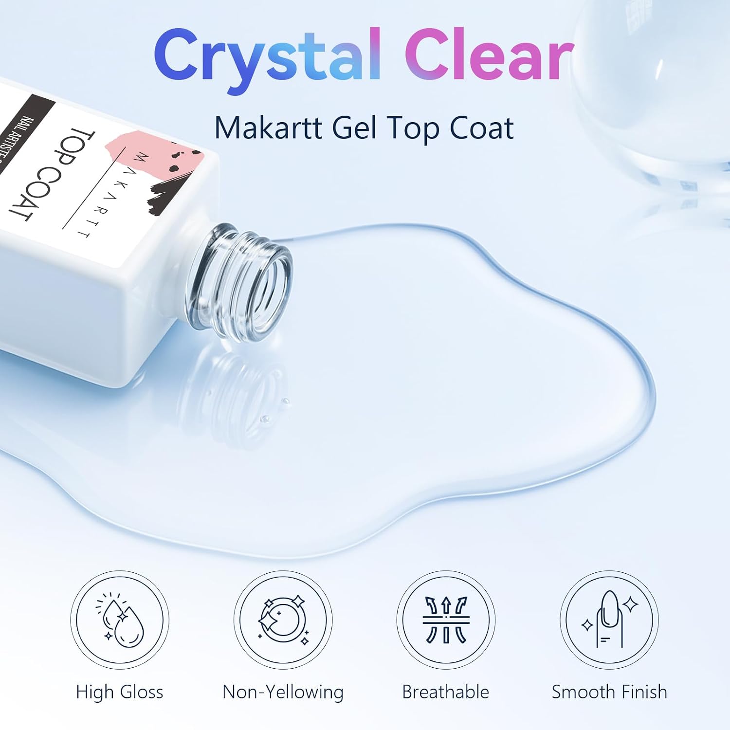 Detalle de Makartt Gel Top Coat 10ML no-wipe nail polish ๐