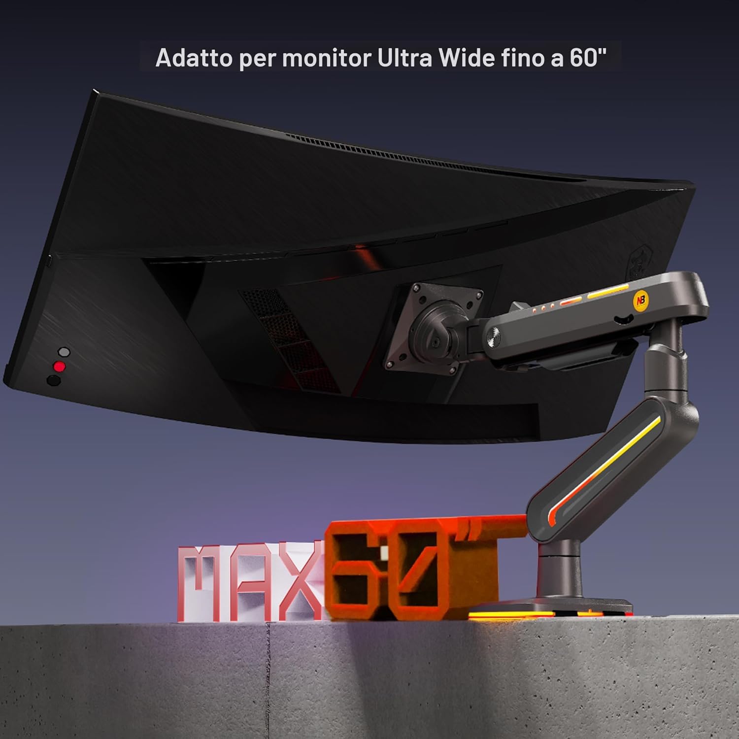 Thumbnail 3 de NB ERGONOMIC Supporto per monitor 60 pollici