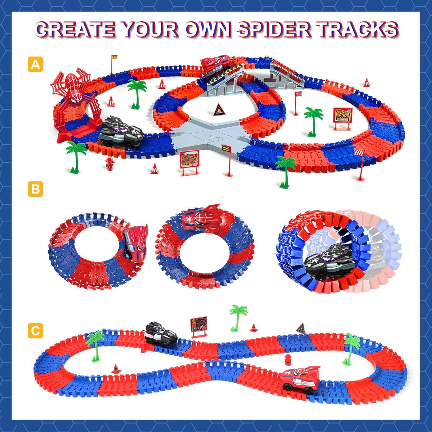 Detalle de Spider Construction Race Track Set 212pcs