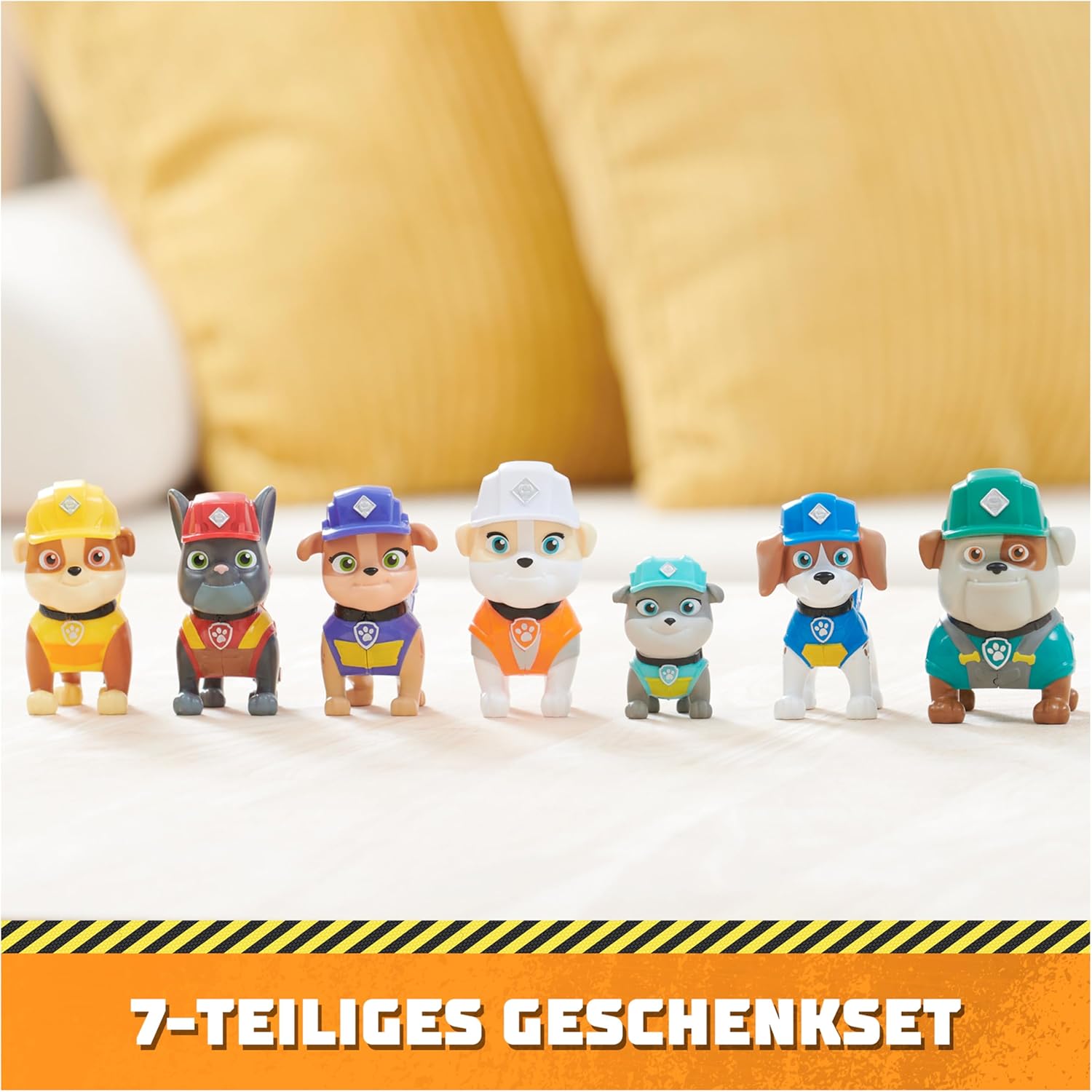 Detalle de Rubble & Crew Spielfiguren-Geschenkset: 7 detailgetreue Hundefiguren zum Sammeln (ab 3 Jahren)