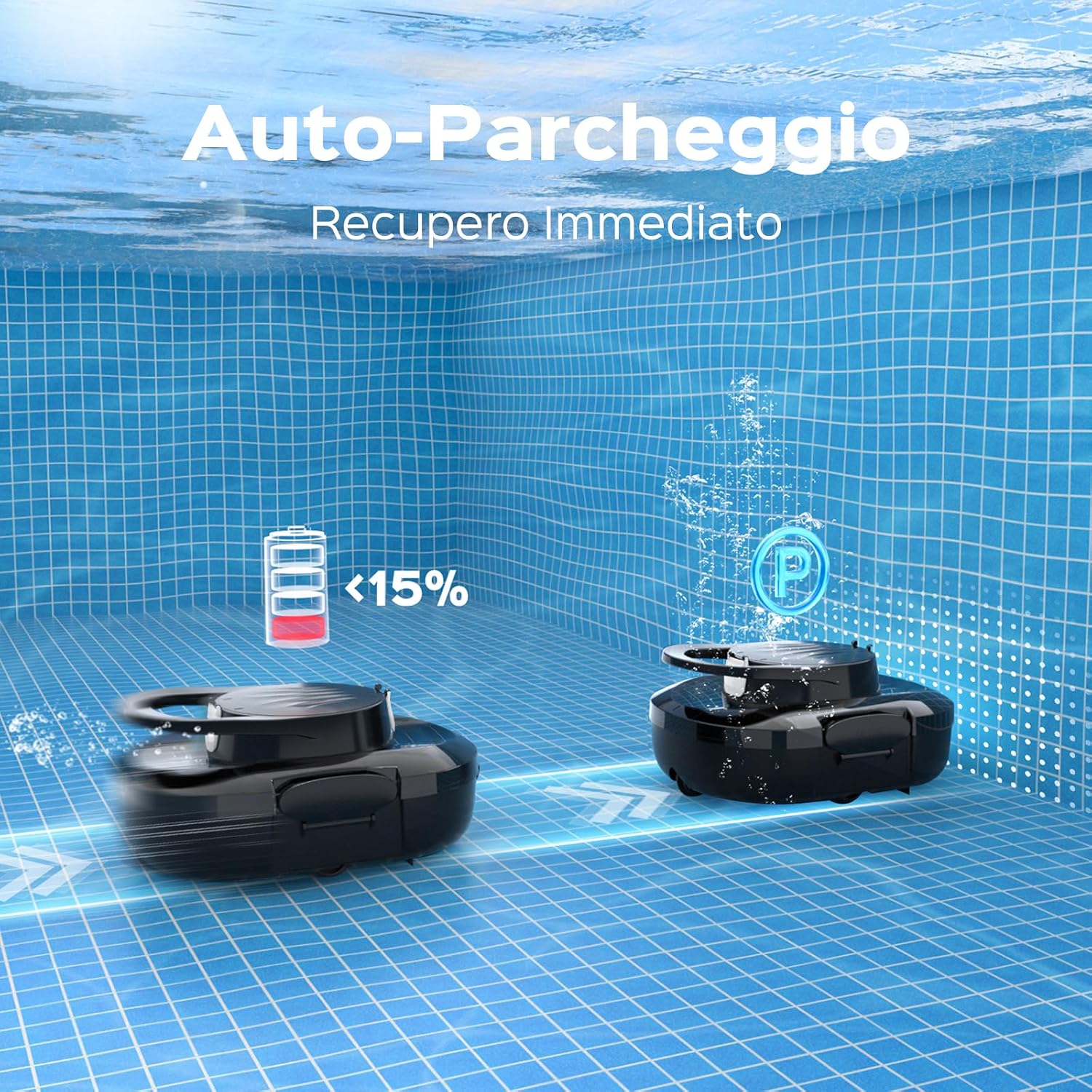 Thumbnail 6 de (2026 Upgrade) S1PRO Robot per Piscina Senza Fili – Autonomia 120 Min, 2 Motori, Fino a 100 m²