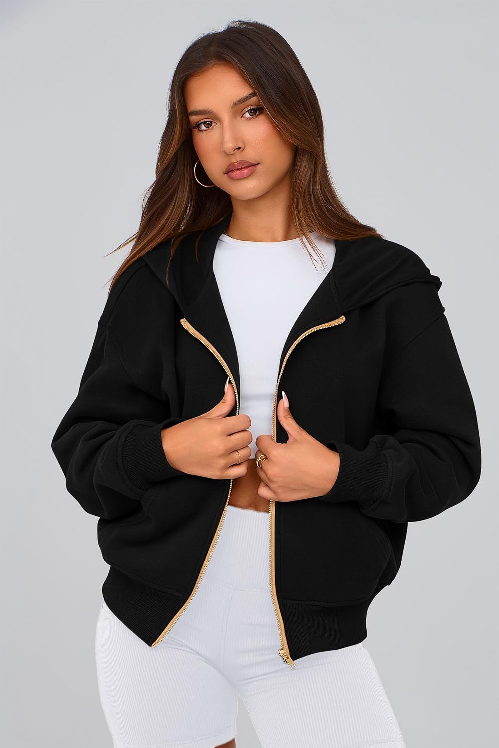 Thumbnail 3 de PRETTYGARDEN Zip Up Hoodie Women S-M-L-XL