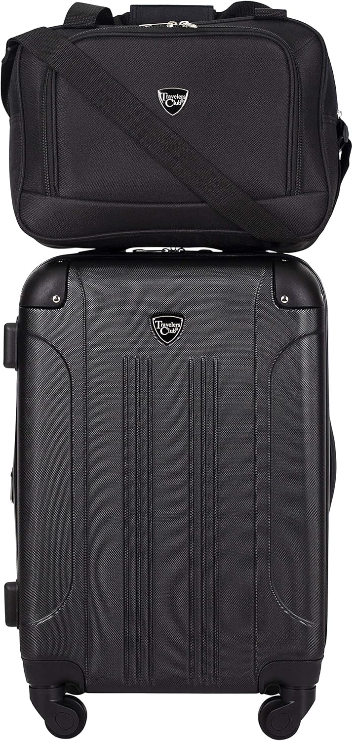 Detalle de Travelers Club Chicago Hardside Erweiterbare Spinner Gepäckstücke