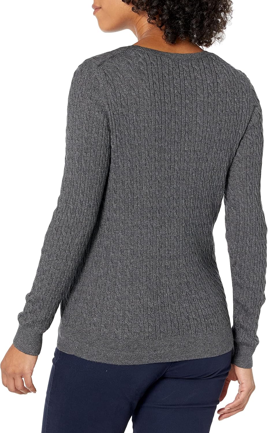 Thumbnail 1 de Amazon Essentials Damen leichter Langarm-Pullover mit Rundhalsausschnitt und Zopfmuster