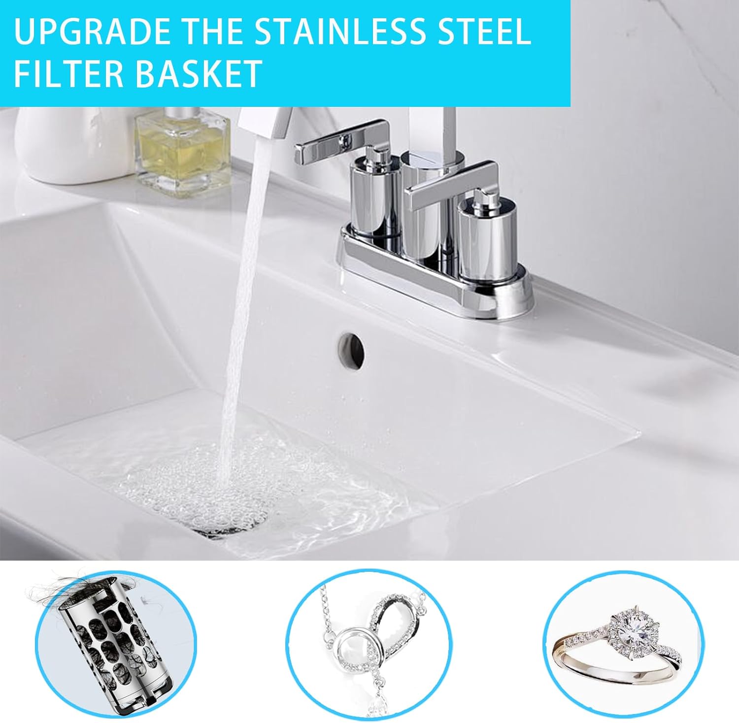 Thumbnail 1 de KIENG Sink Plug: Universal Pop Up Replacement with Bounce Core for 27–40mm Drains
