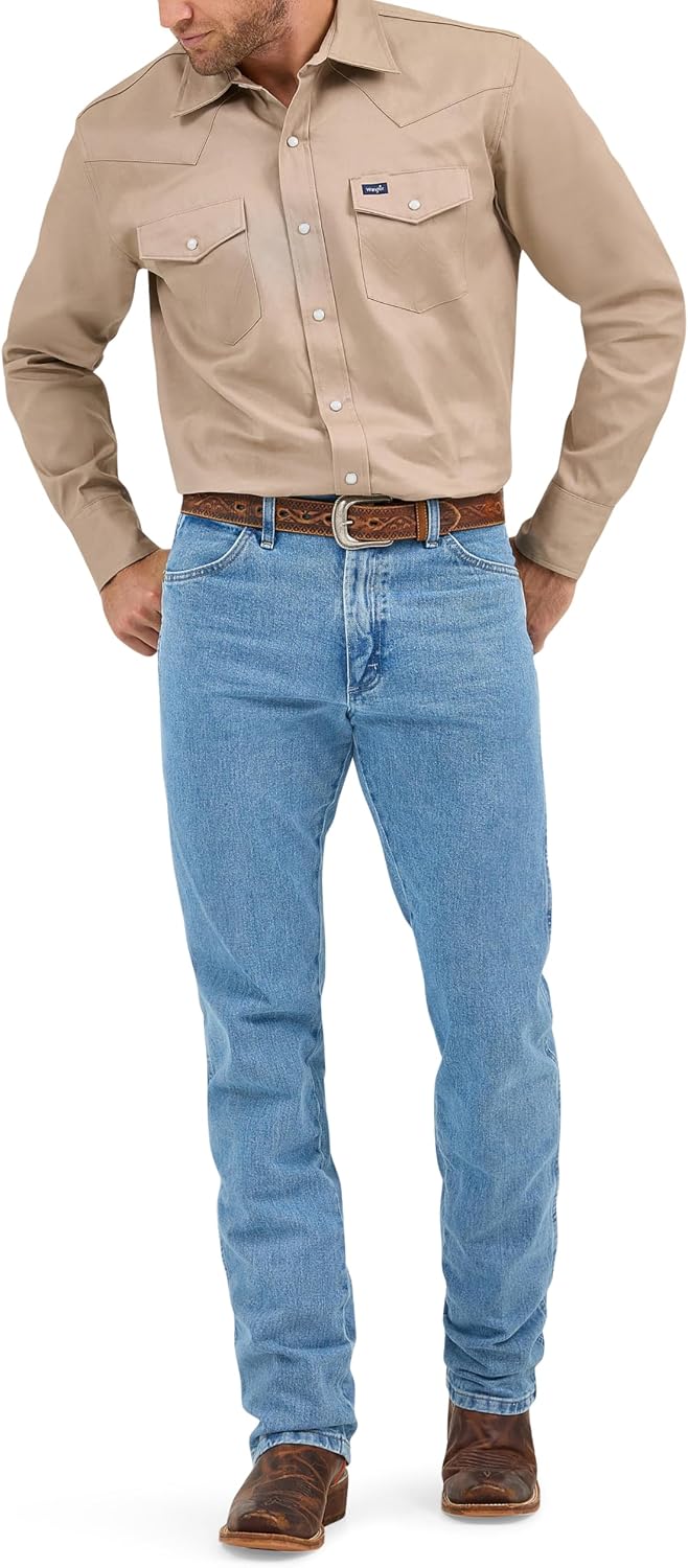 Detalle 2 de Wrangler 13MWZ herrjeans, Original Regular med bootcut-passform och raka ben