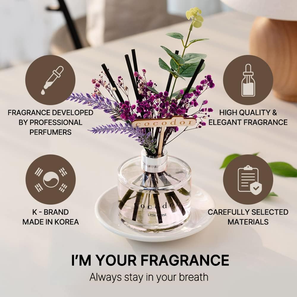 Detalle 2 de Cocod'or PDI00492 Reed Diffuser, Black Cherry, 200 ml Glass Bottle