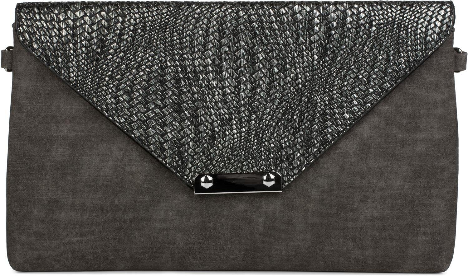 Detalle de styleBREAKER clutch envelope intrecciato con tracolla regolabile – borsa da sera a busta