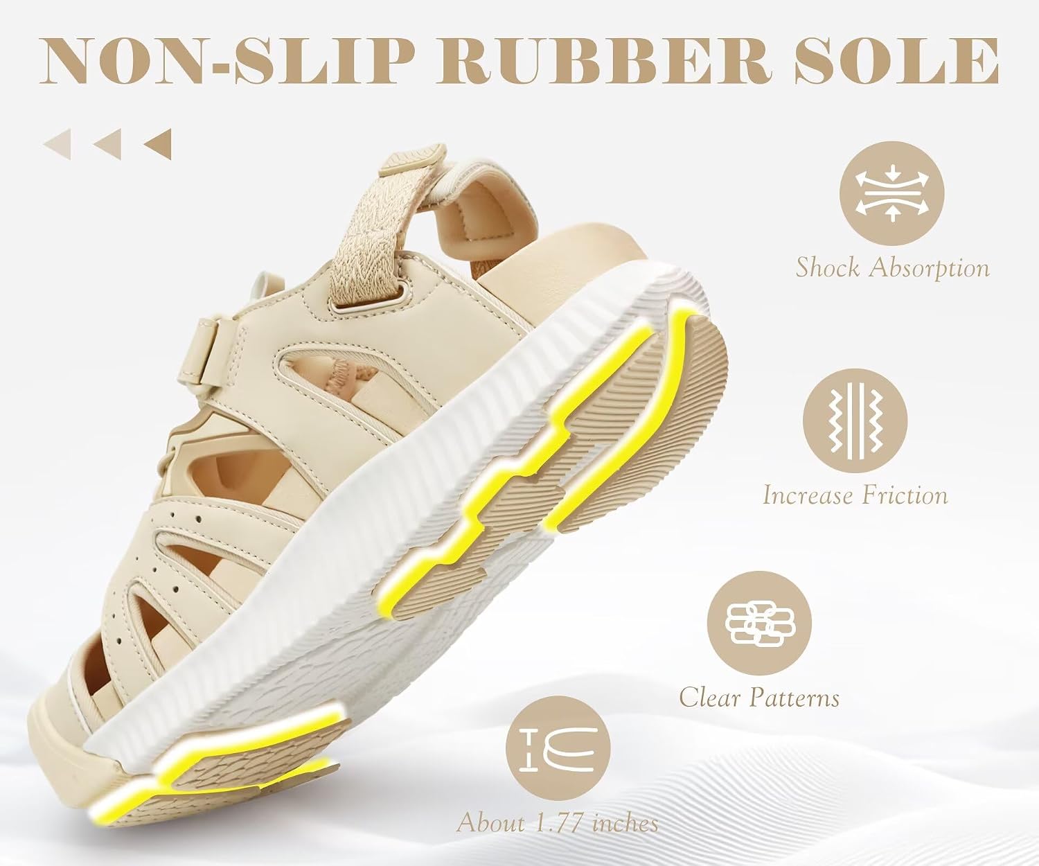 Thumbnail 6 de KuaiLu Women's Orthopedic Closed Toe Walking Sandals with Comfort Arch Support