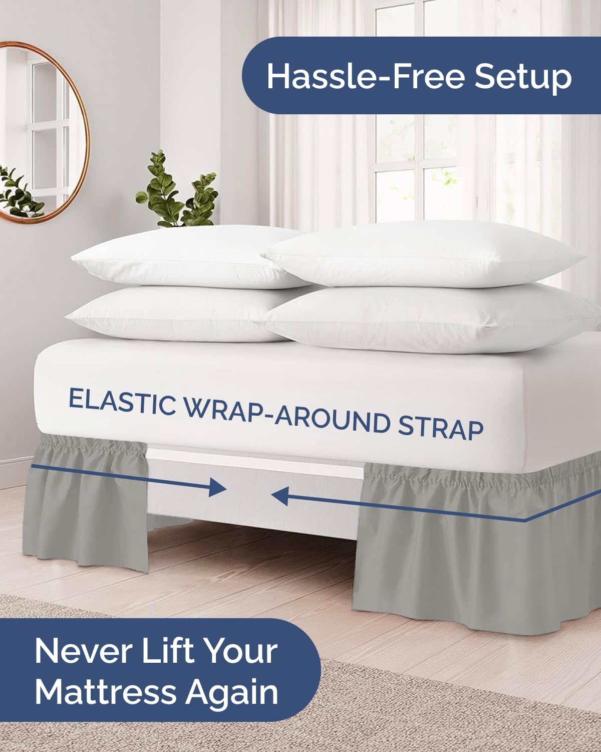 Detalle 2 de CGK Unlimited King dust ruffle bed skirt