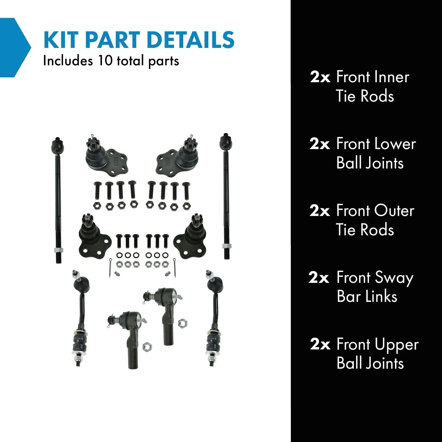 Detalle de TRQ Steering and Suspension Kit for 1997-1999 Dodge Dakota