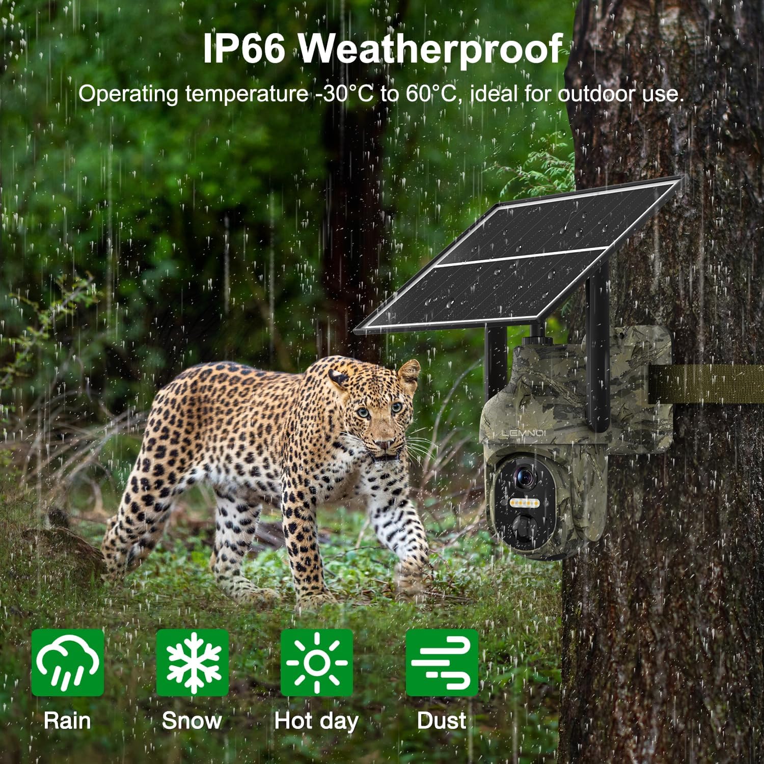Thumbnail 6 de Lemnoi Jachtcamera 4G voor buiten met zonnepaneel en 2K-nachtzicht