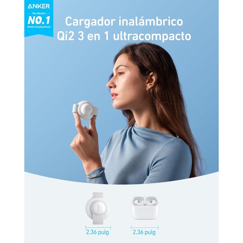 Thumbnail 3 de Anker MagGo Estación 3 en 1 compatible MagSafe Qi2 15W