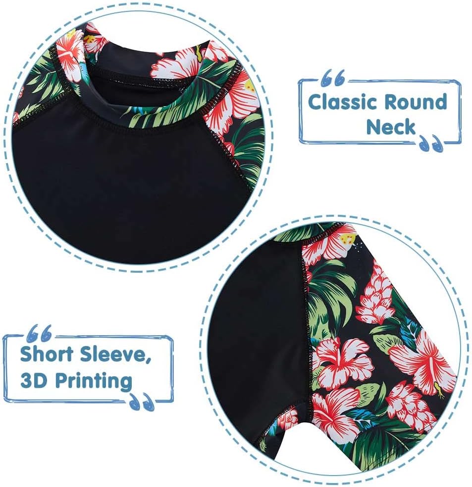 Thumbnail 4 de ADUKIDE Girls Rash Guard Swimsuit 2-Piece: UPF 50+ Sun Protection for 7-16T