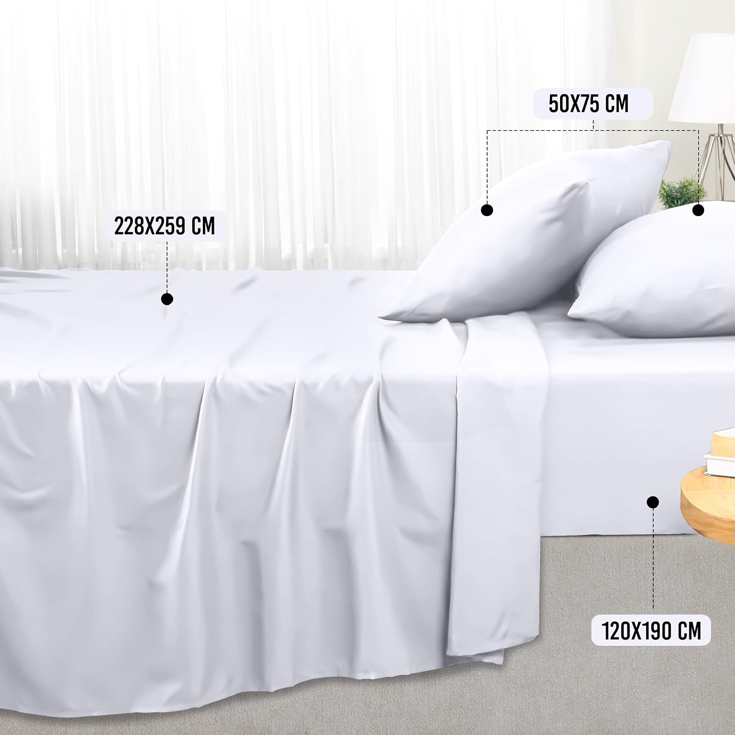 Detalle 2 de Utopia Bedding Juego de sábanas 120x190 microfibra