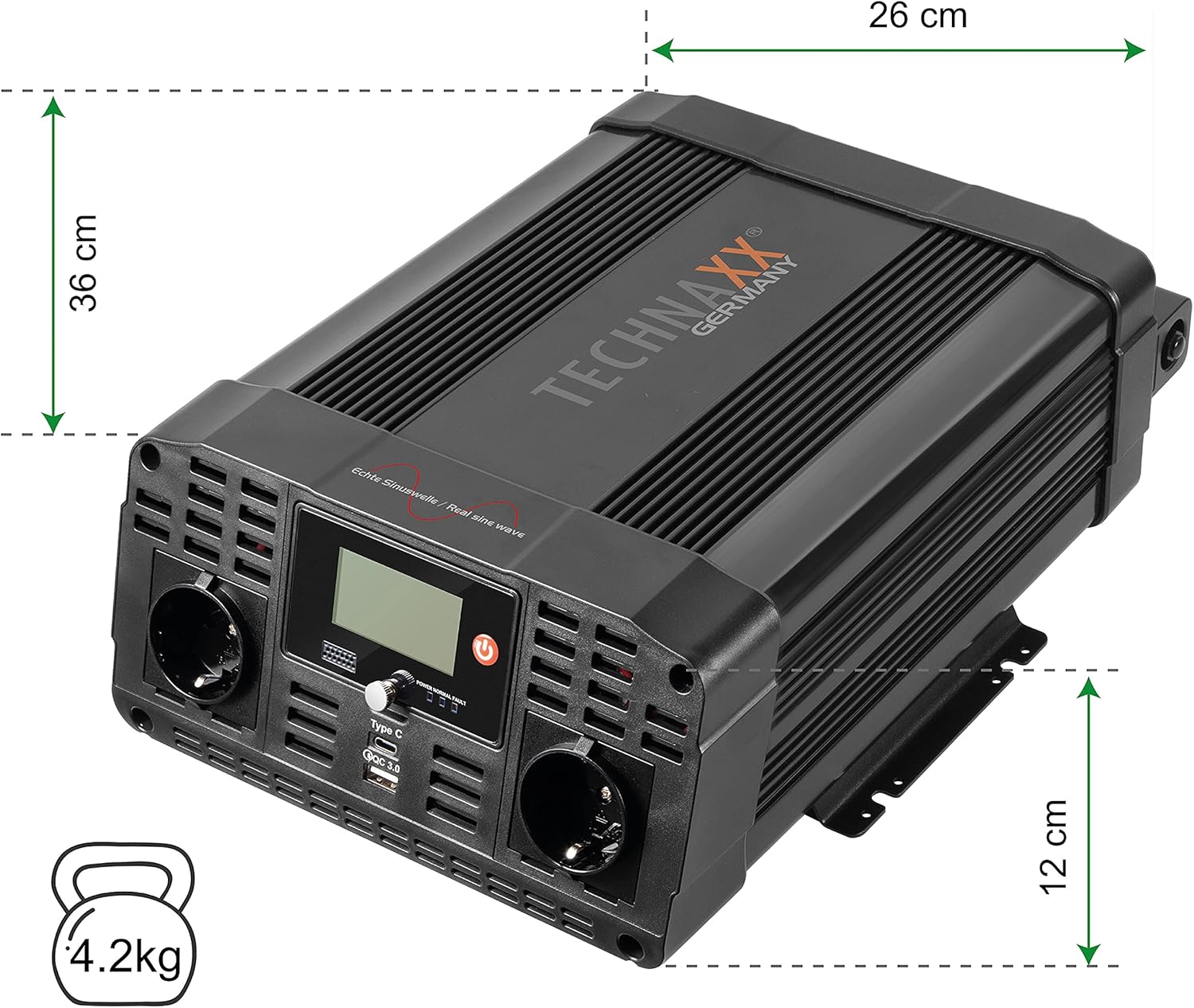 Thumbnail 1 de Technaxx TE22 Onduleur 2000W pur sinus