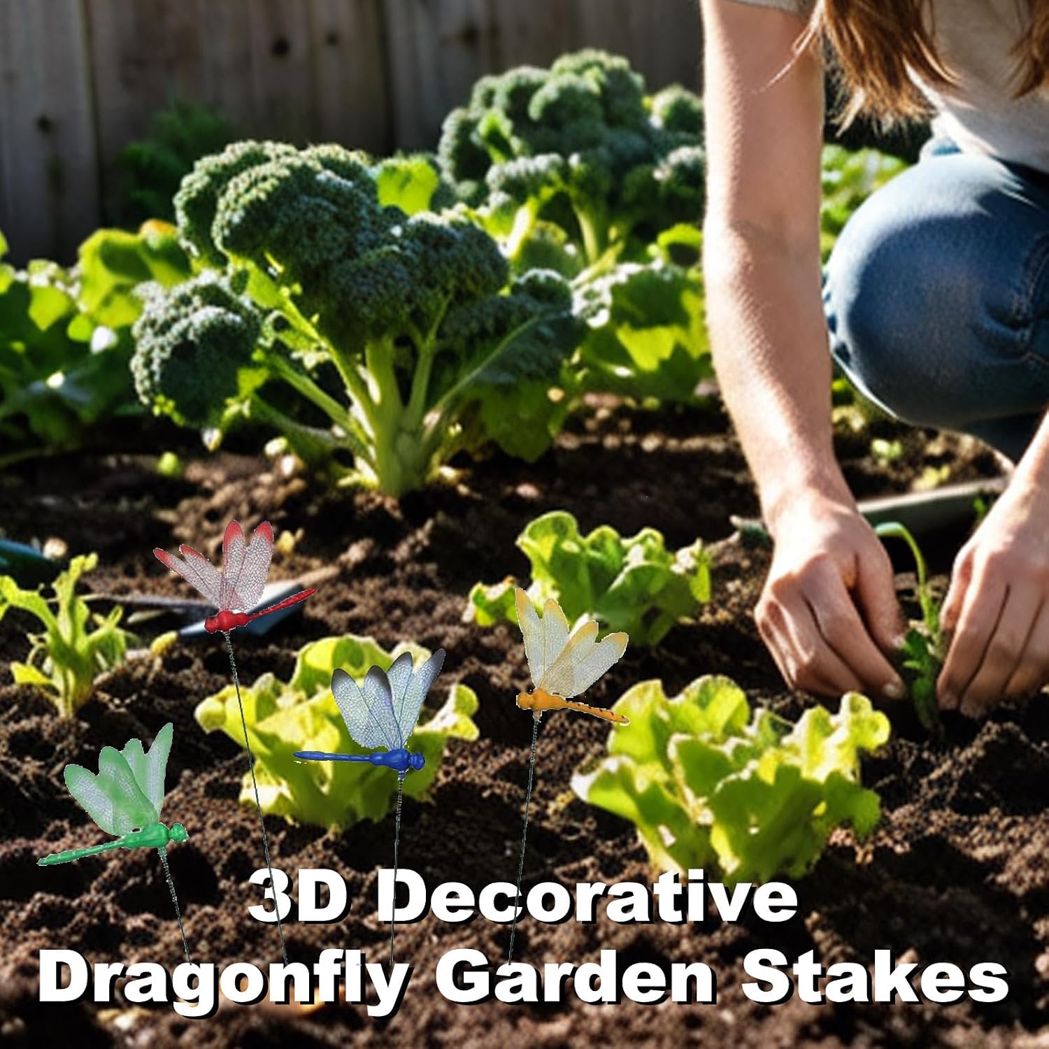 Detalle 1 de Eiarrnp Dragonfly Garden Stakes, 25-Piece Set