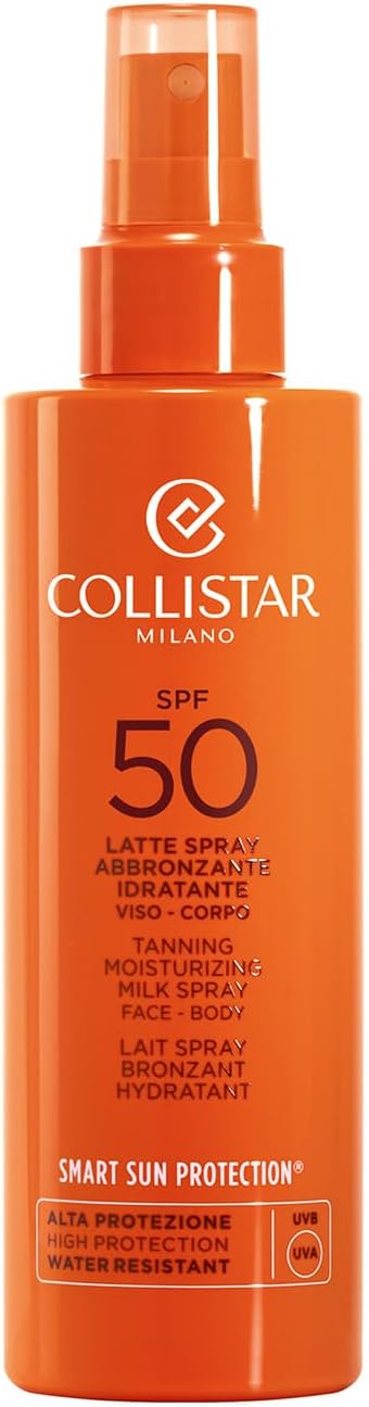 Detalle de Collistar Latte Spray Abbronzante Idratante SPF 50+ (200 ml) — protezione viso e corpo water resistant