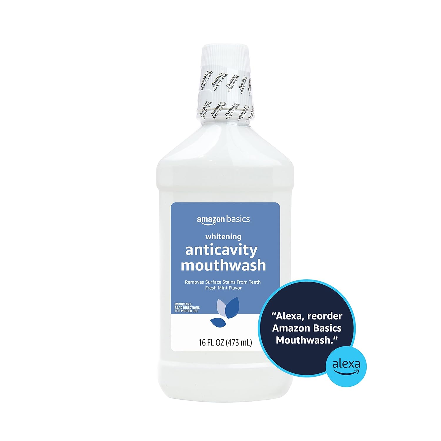 Thumbnail 2 de Amazon Basics Whitening Anticavity Mouthwash (Fresh Mint), 16 fl oz