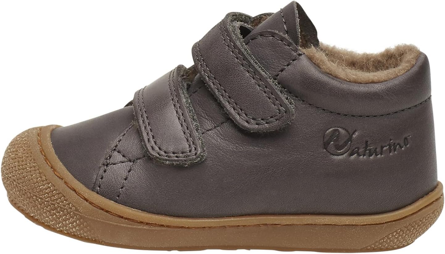 Detalle de Naturino Cocoon VL-Lauflernschuhe aus Nappaleder mit Wollfutter Anthrazit 17