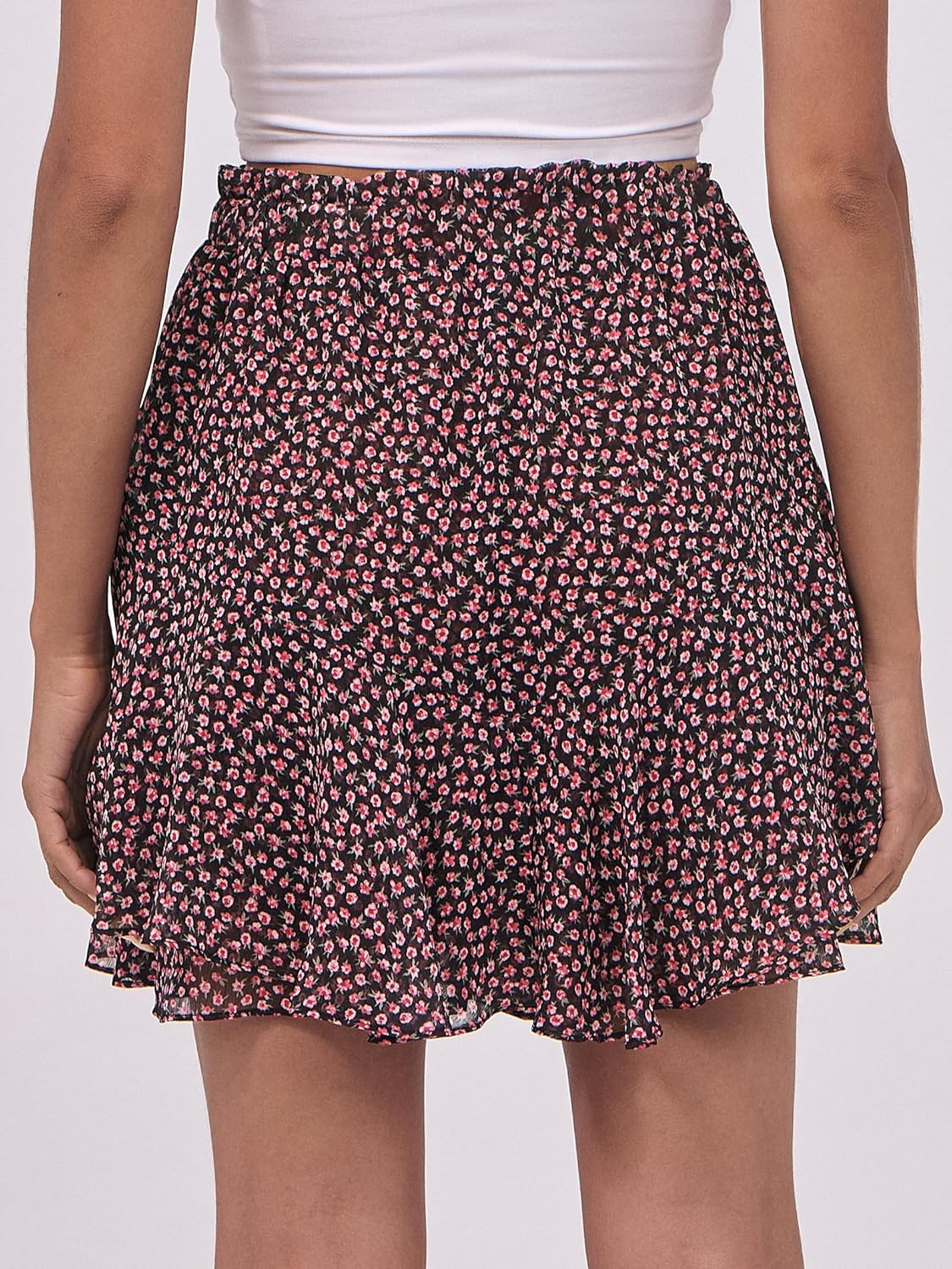 Thumbnail 3 de Caracilia Boho Wide-Leg Skorts for Women – Floral Chiffon, Beachy Flow, 2026 Summer Trend