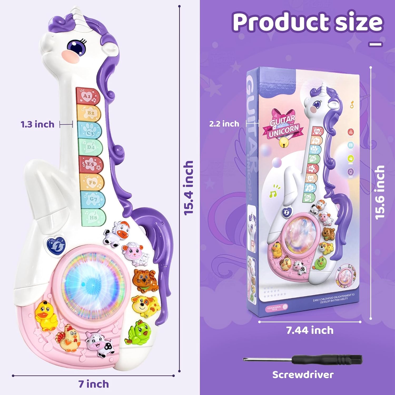 Thumbnail 5 de Toys for 1–2 Year Old Girl: Interactive Unicorn Musical Toy for 12–18 Months