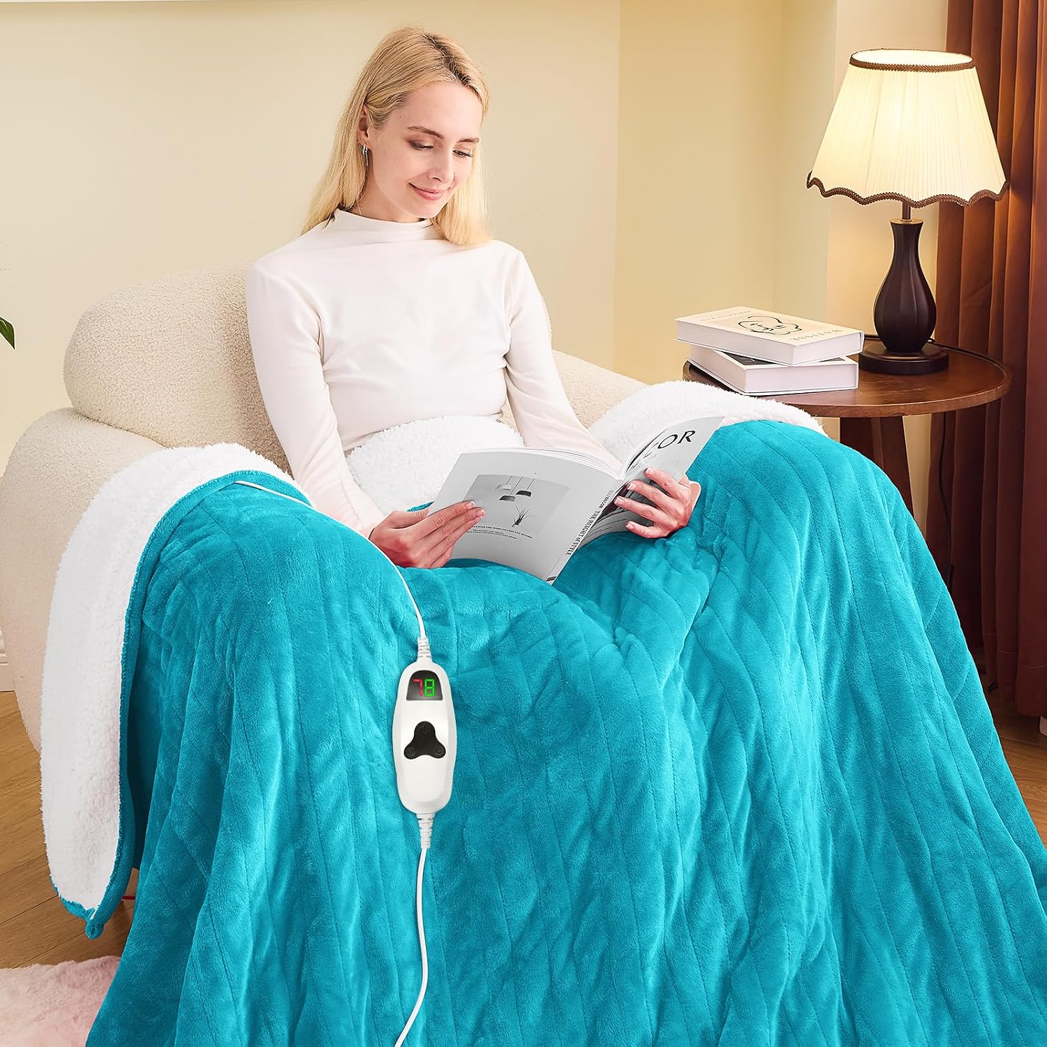 Detalle de Greenoak Heated Blanket, 72 x 84 Inches