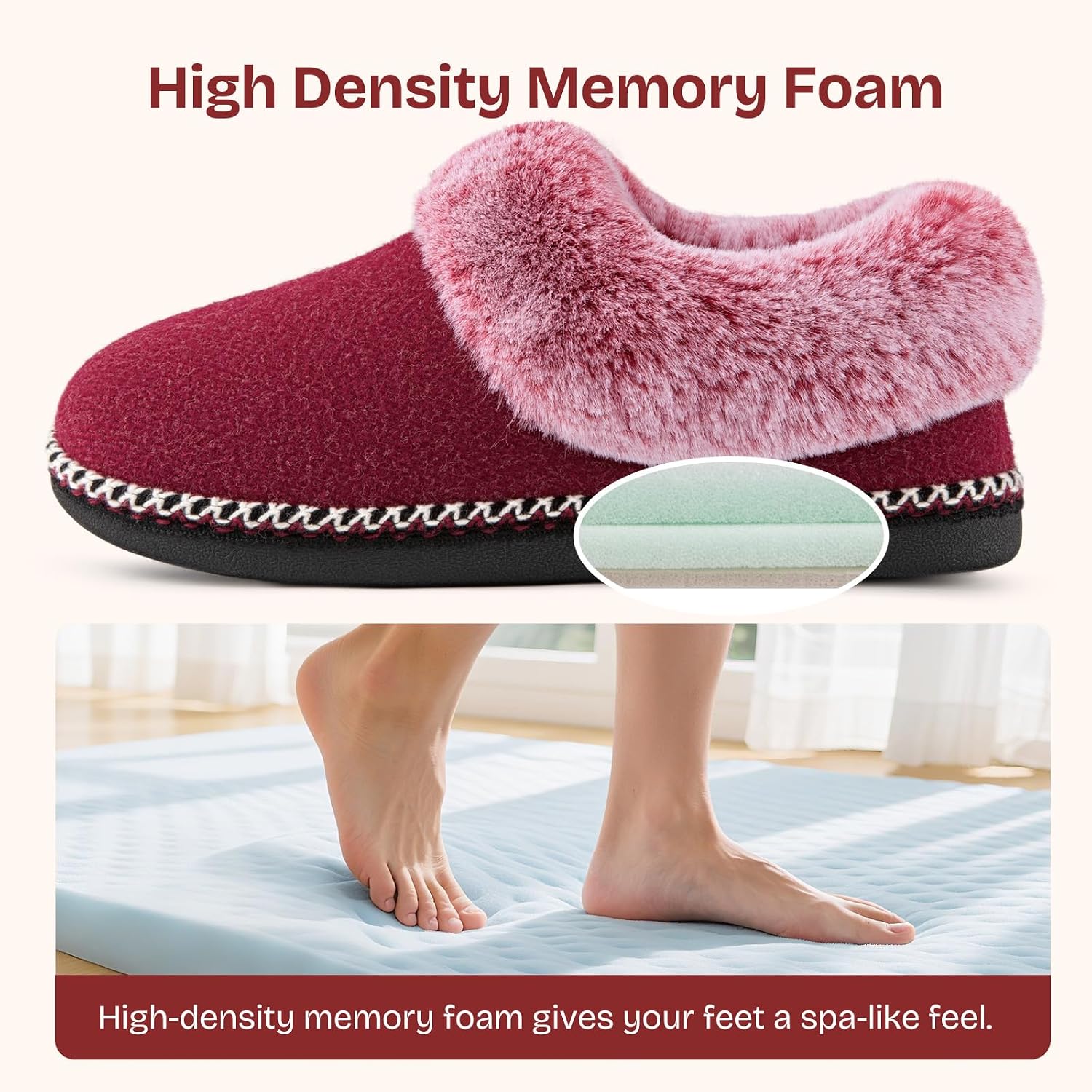 Thumbnail 4 de EverFoams Women's Bootie Slippers Memory Foam warm indoor slippers
