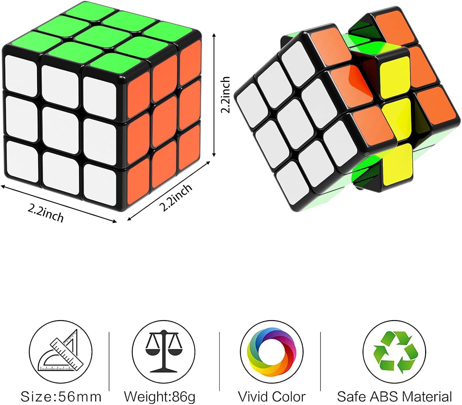 Thumbnail 2 de ROXENDA Zauberwürfel Speed 3x3x3 – einfaches Drehen & strapazierfähiger Aufkleber