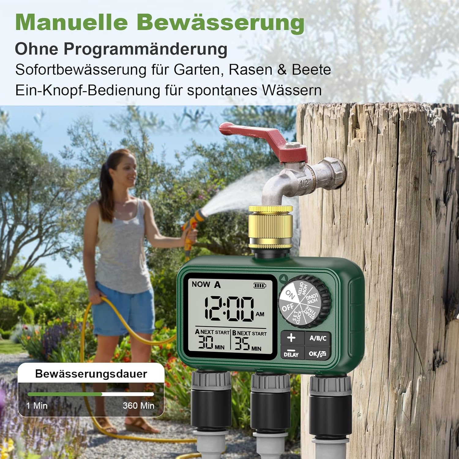 Thumbnail 5 de XinFuture Bewässerungscomputer 3 Ausgänge LCD