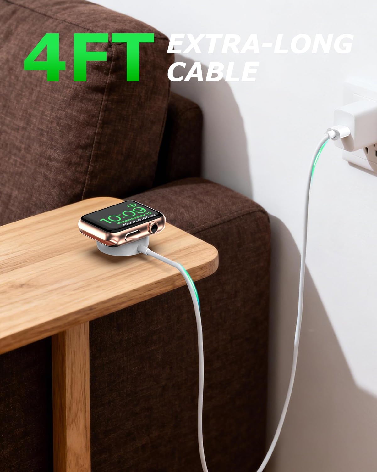 Detalle de Ynhaw 2-Pack Apple Watch USB-C Chargers, 5W Fast Charging, 4-Foot Cables