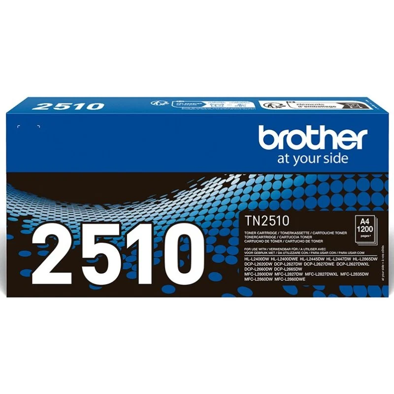 Detalle de Tóner Original Brother TN2510 Negro – alto rendimiento para impresiones nítidas