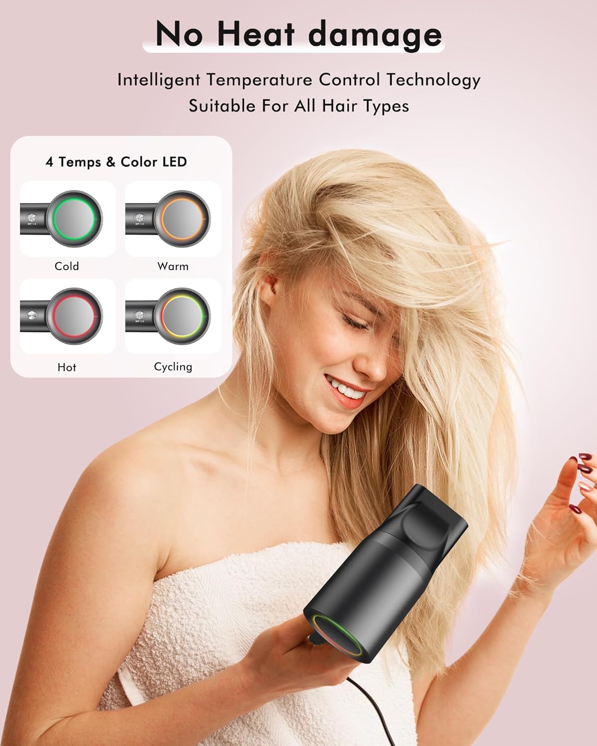 Thumbnail 3 de Hair Dryer 160000 RPM Pro High Speed Ionic Blow Dryer